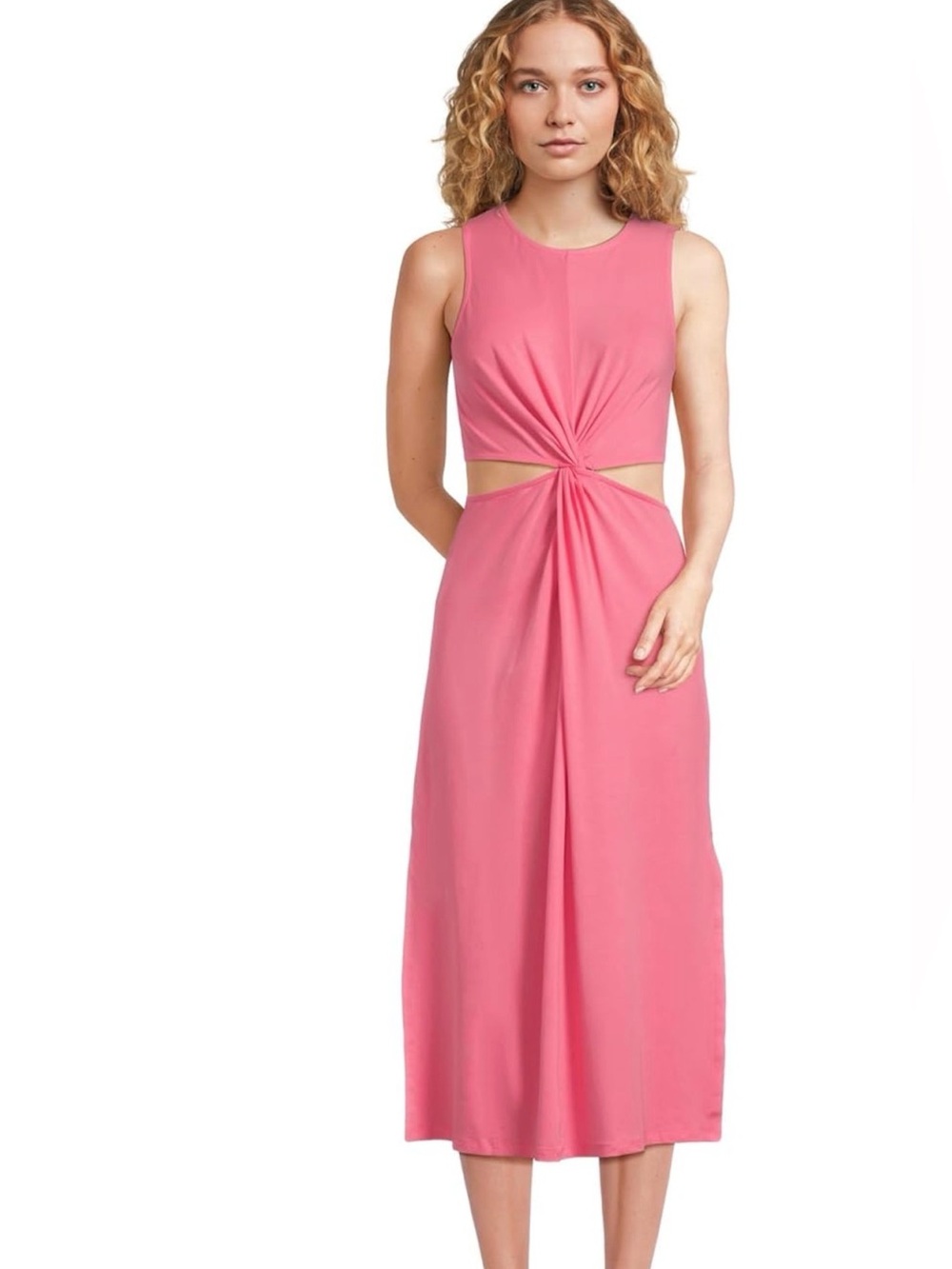 Beyond Yoga Around the World Front Twist Midi Dress
